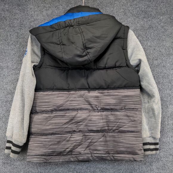 Weatherproof Boy's Puffer Jacket Blue 7 Zip Front Long Sleeve Hooded Zip Front - Picture 5 of 16